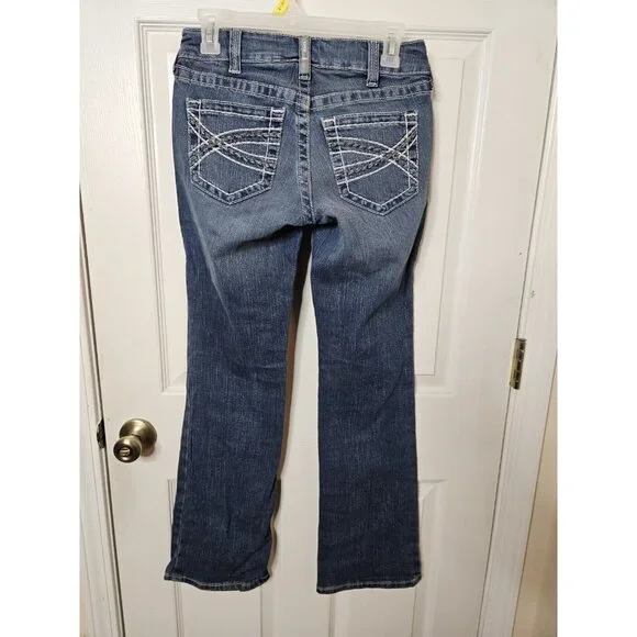 ARIAT Womens FR Mid Rise Boot Leg Jeans Size 25x30 Blue Cowgirl Workwear 25s - Picture 7 of 11